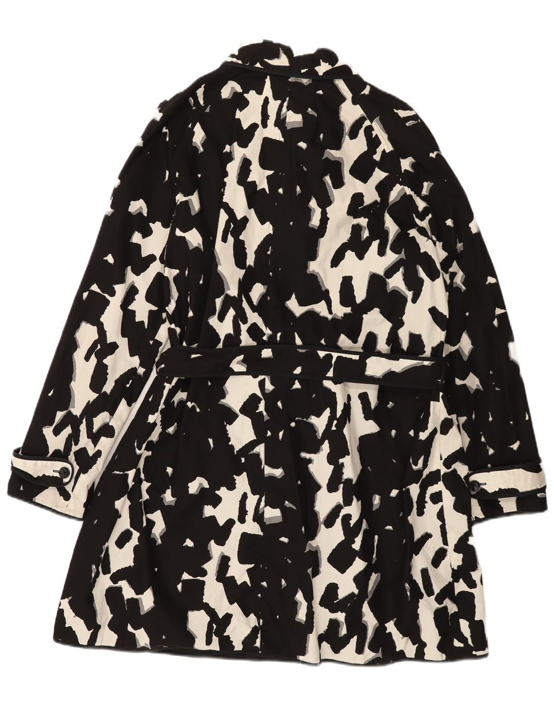 HOBBS Manteau réversible à motif abstrait pour femme UK 16 Large Noir