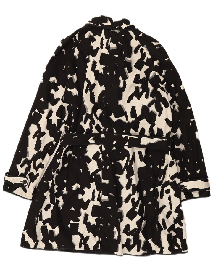 HOBBS Manteau réversible à motif abstrait pour femme UK 16 Large Noir