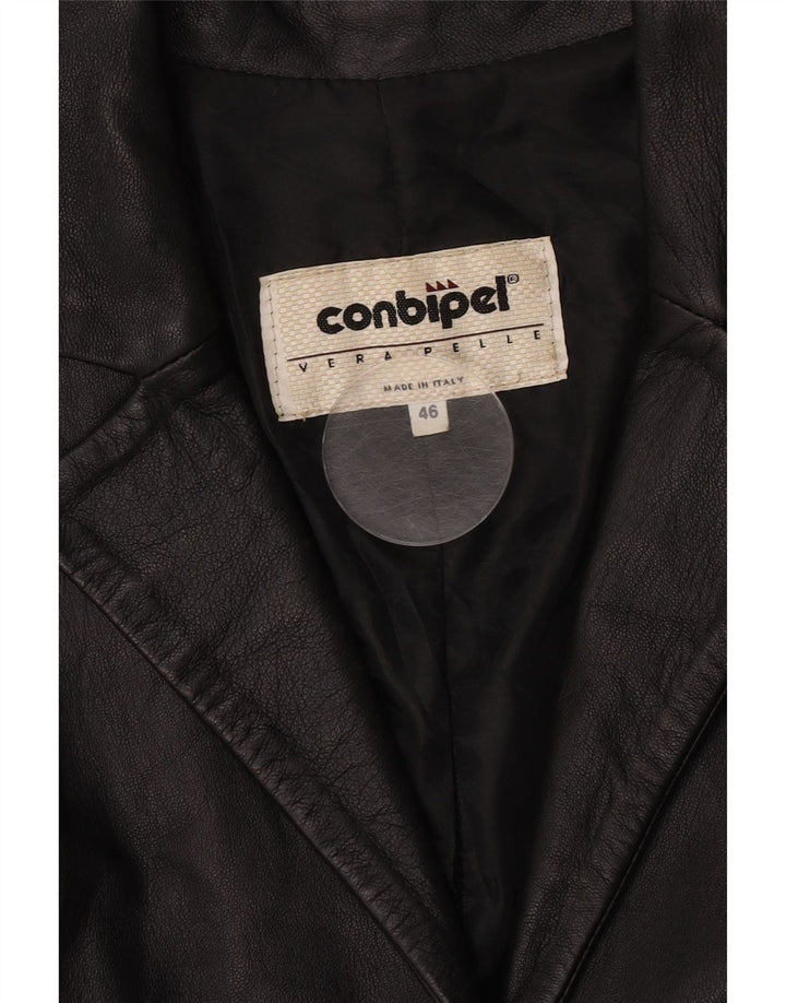 Conbipel Veste en Cuir Femme IT 46 Grand Cuir Noir