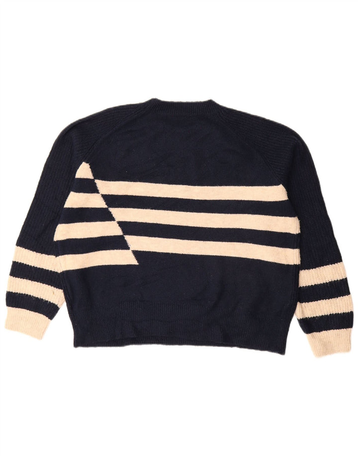 Marks & Spencer Pull à col rond pour femme UK 14 Bleu marine moyen