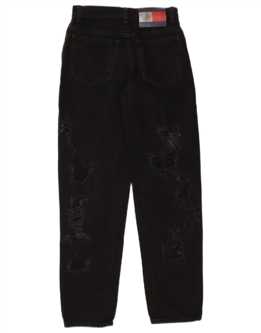 TOMMY HILFIGER Jean fuselé effet vieilli pour femme US 2 XS W25 L26 Noir