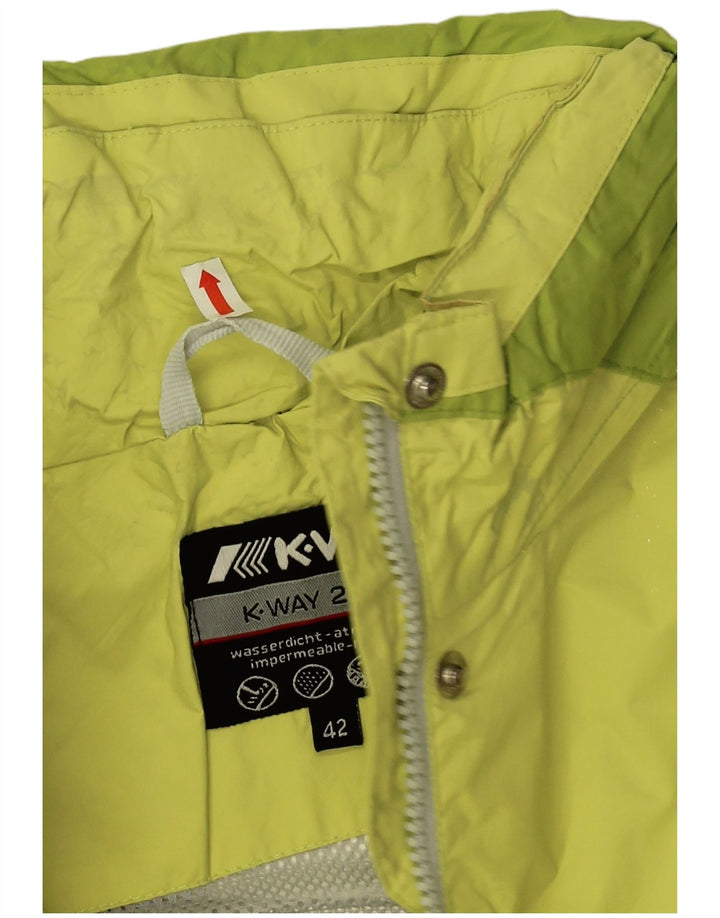K-Way Veste de Pluie Femme IT 42 Polyester Colorblock Vert Moyen