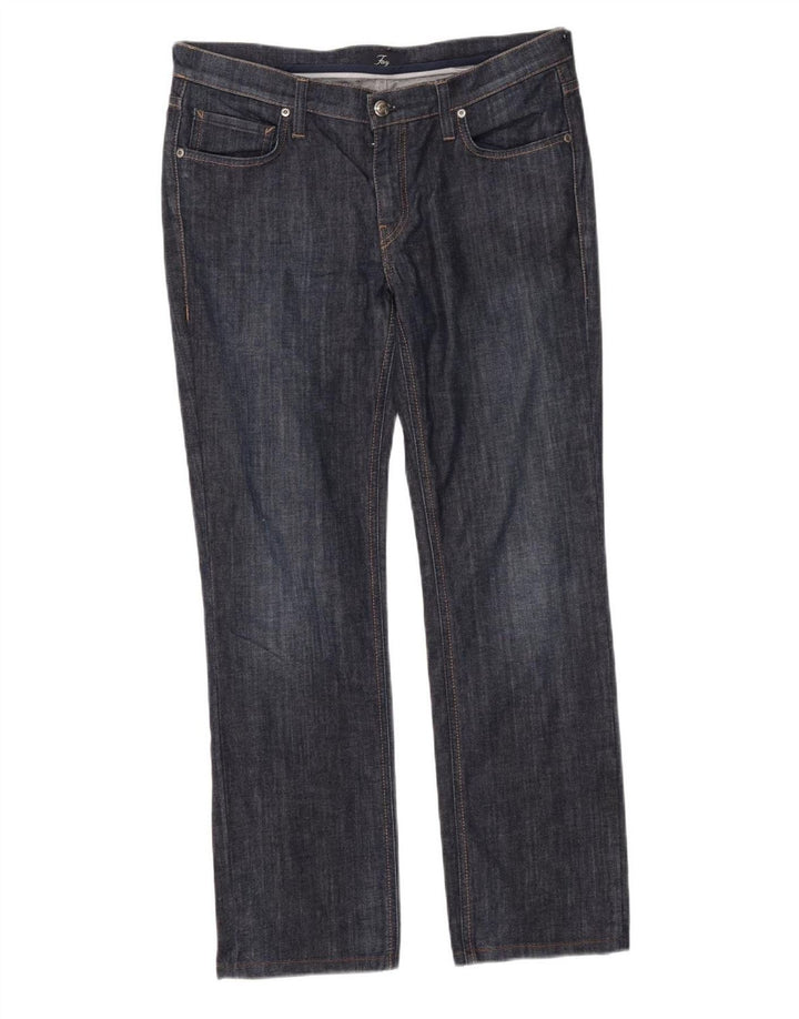 Fay Jean droit femme W32 L28 bleu marine coton