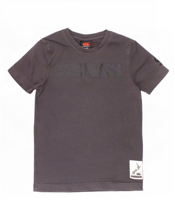 Canterbury T-shirt graphique pour garçon 7-8 ans Gris Coton