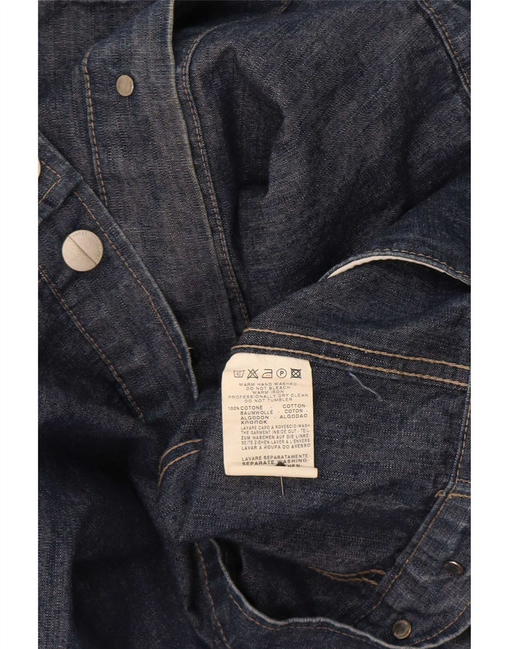 Trussardi Jeans Veste en Jean Homme UK 40 Large Bleu Coton