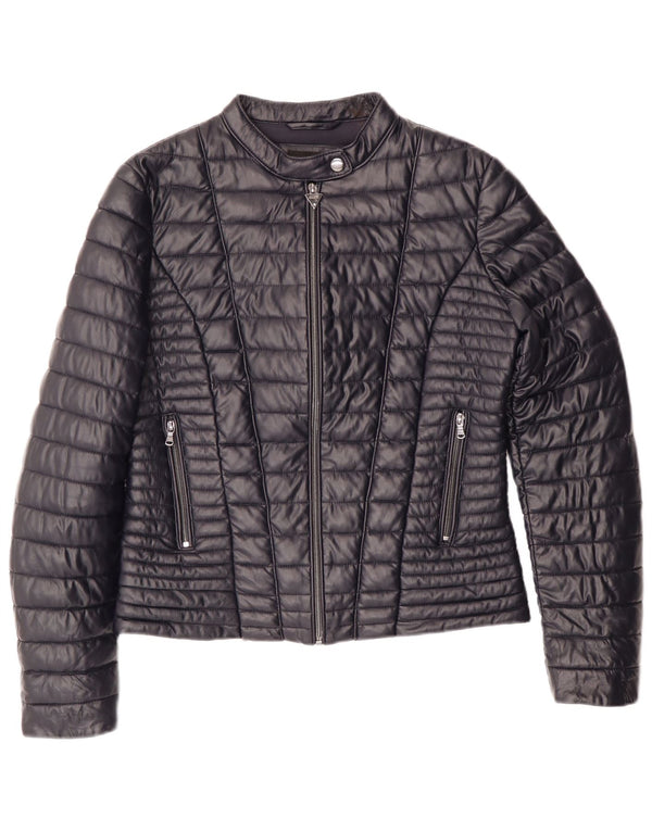 GUESS Veste matelassée pour femme UK 14 Medium Navy Blue Polyuréthane