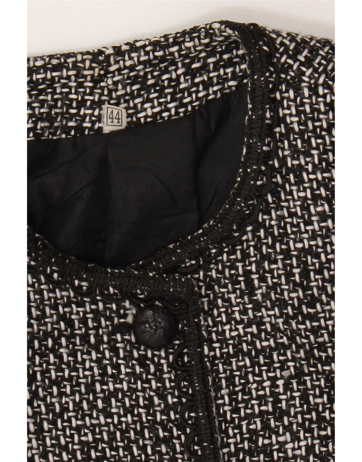 vintage Femme 5 Bouton Blazer Veste IT 44 Moyen Noir