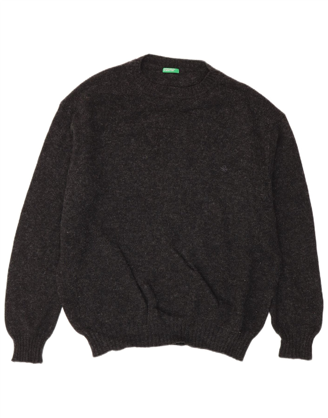 Benetton Pull col rond homme XL gris moucheté