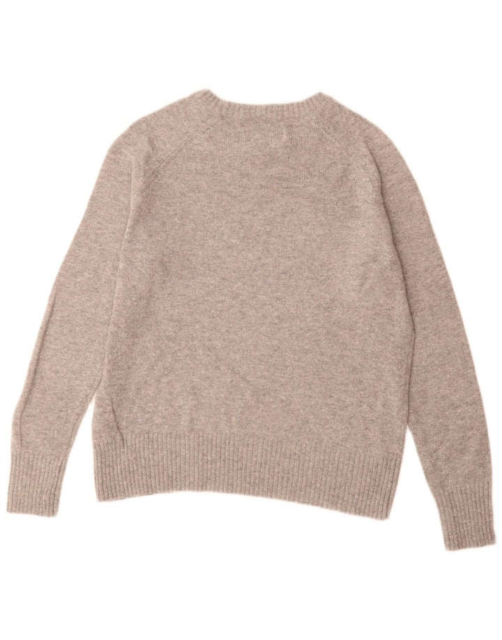 Superdry Pull à col bateau pour femme UK 14 Nylon gris moyen
