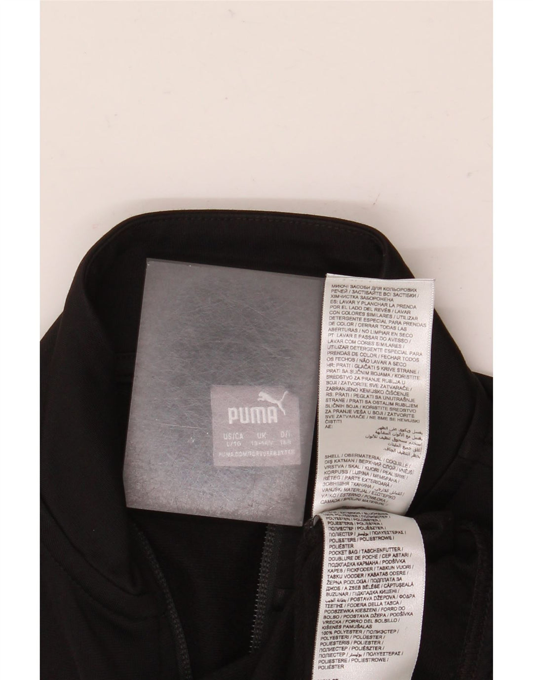 PUMA Veste de Survêtement Garçon 13-14 Ans Noir Colorblock Polyester
