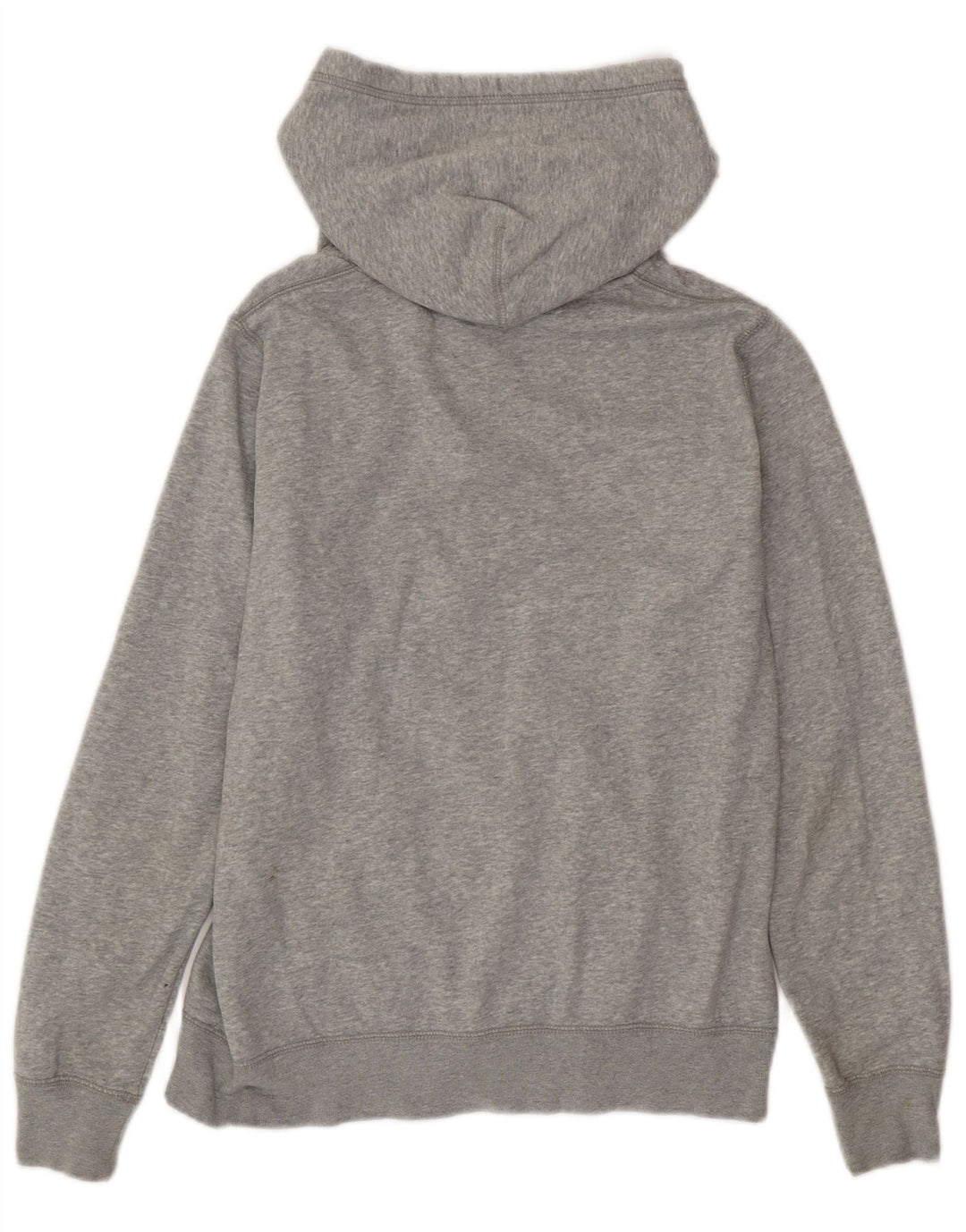 NIKE Pull à capuche zippé pour femme UK 16 Grand coton gris