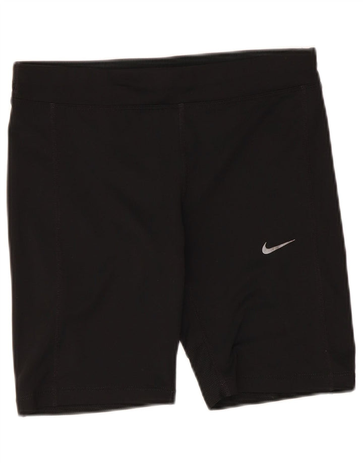 Nike Short de sport Dri Fit pour femme UK 10 Petit Noir Polyester