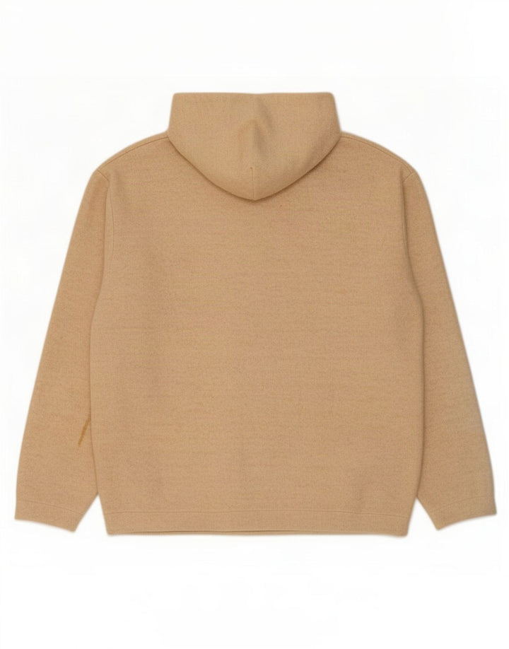 Zara Pull À Capuche Homme Beige Moyen Polyester