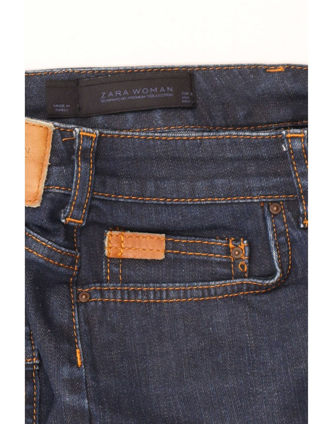 Zara Jupe en jean pour femme EU 40 Medium W30 Bleu marine