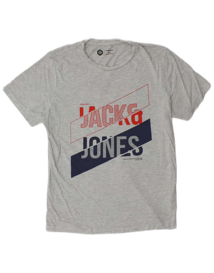 Jack & Jones T-Shirt Graphique Homme Gris Moyen Coton