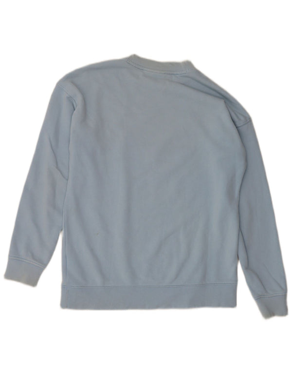 Adidas Sweat-shirt surdimensionné graphique pour femme UK 8 Petit coton bleu