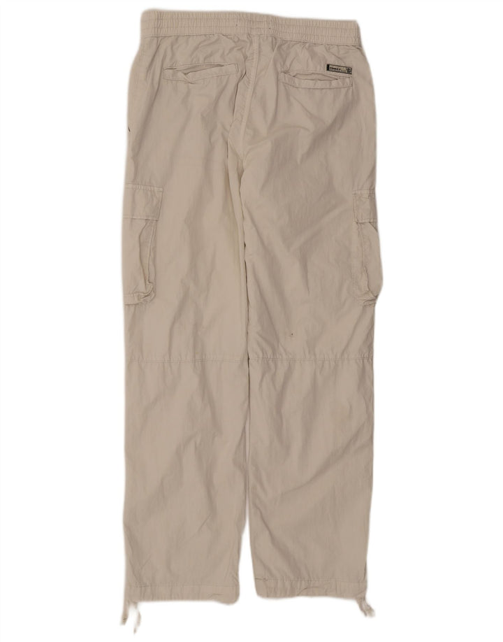 Pantalon Cargo Droit Femme Zara Moyen W31 L29 Coton Beige
