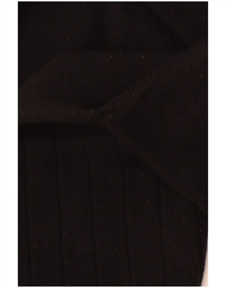 LEVI'S Pull col roulé pour femme UK 10 Petite laine d'agneau rayée noire