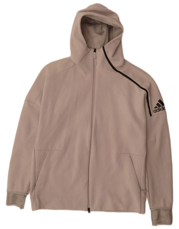 ADIDAS Pull à capuche zippé pour homme XL Gris