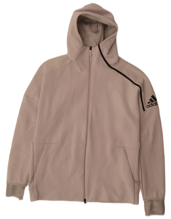 ADIDAS Pull à capuche zippé pour homme XL Gris
