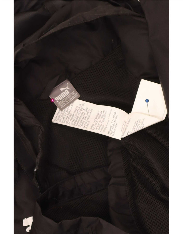 Puma Veste de pluie à capuche garçon 13-14 ans Noir Polyester