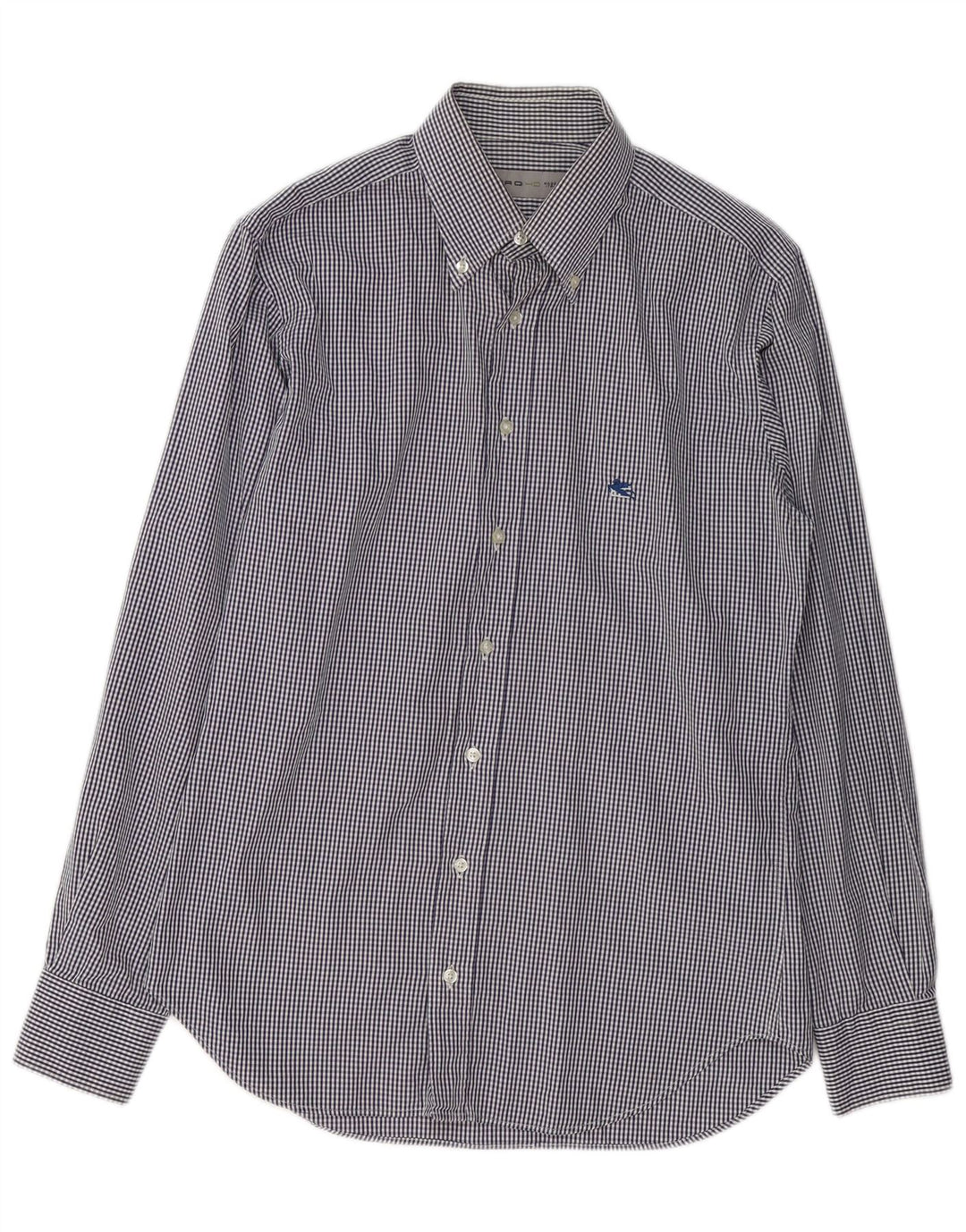 ETRO Chemise Homme Bleu Marine Moyen Vichy Coton