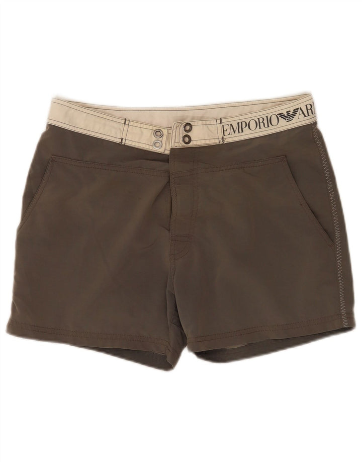 Emporio Armani Short de Bain Graphique IT 48 Gris Moyen Polyamide Homme