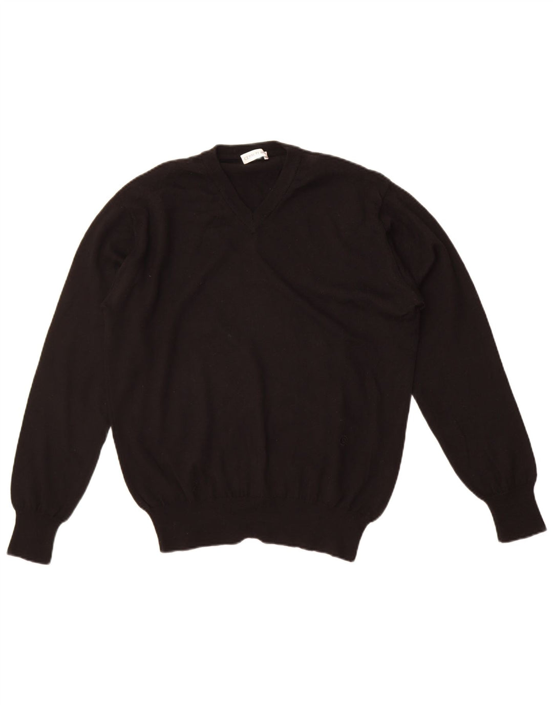 Cerruti 1881 Pull col V pour homme IT 48 Laine mérinos noir moyen