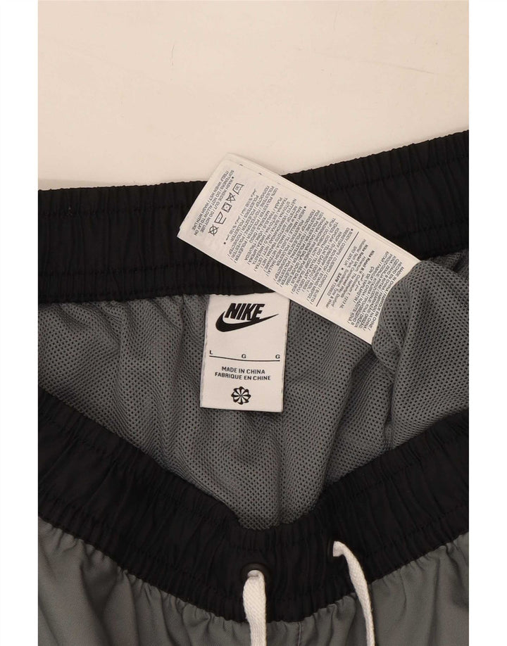 Nike Short de sport pour homme Large Gris Colorblock Polyester