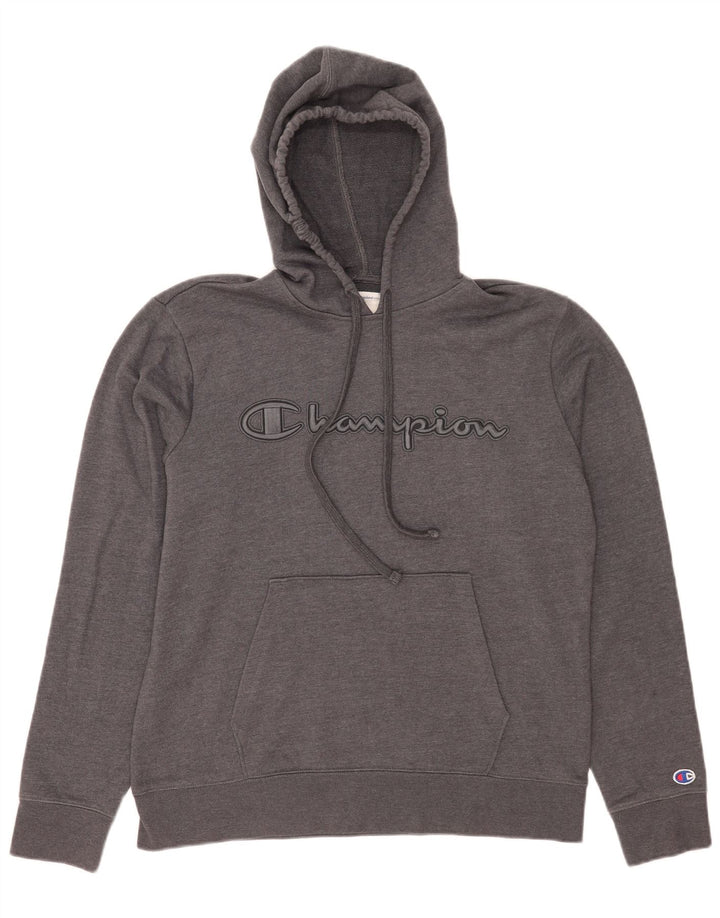 Champion Pull à Capuche Graphique Homme Gris Moyen