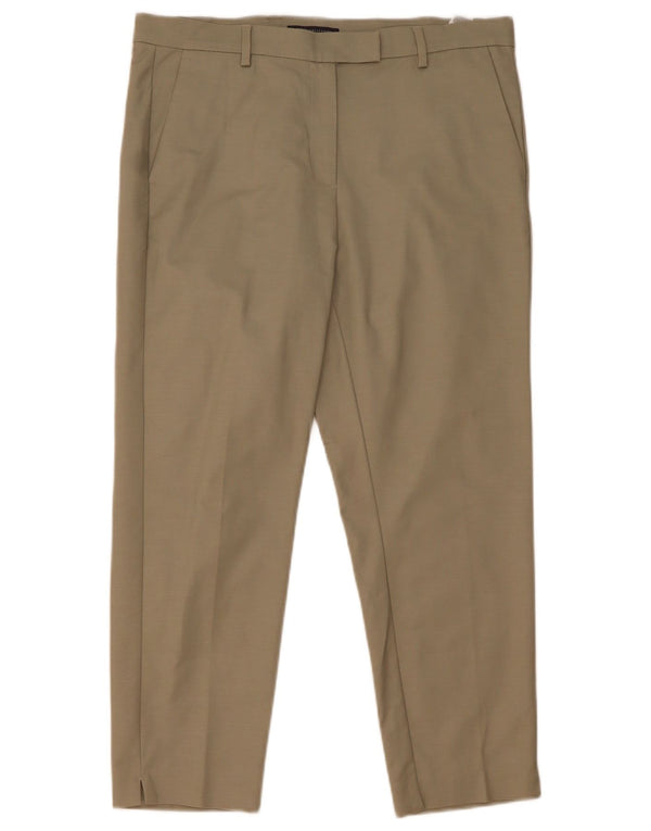 Marks & Spencer Pantalon de costume droit pour femme UK 16 Large W36 L26 Vert