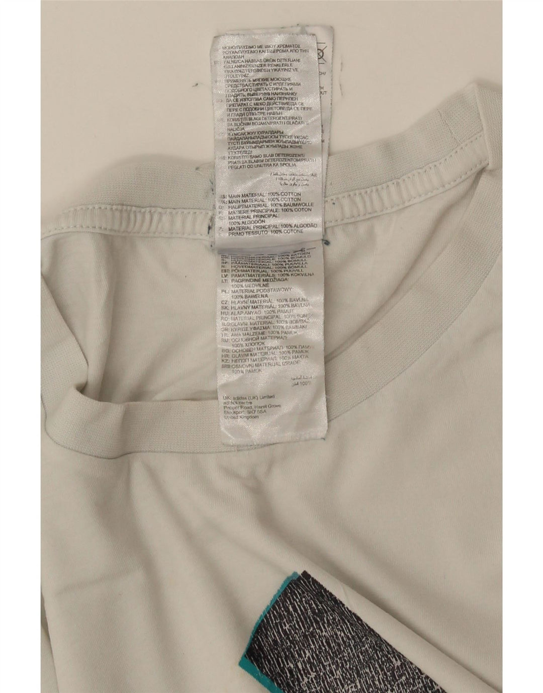 ADIDAS T-shirt graphique pour hommes, grand coton blanc