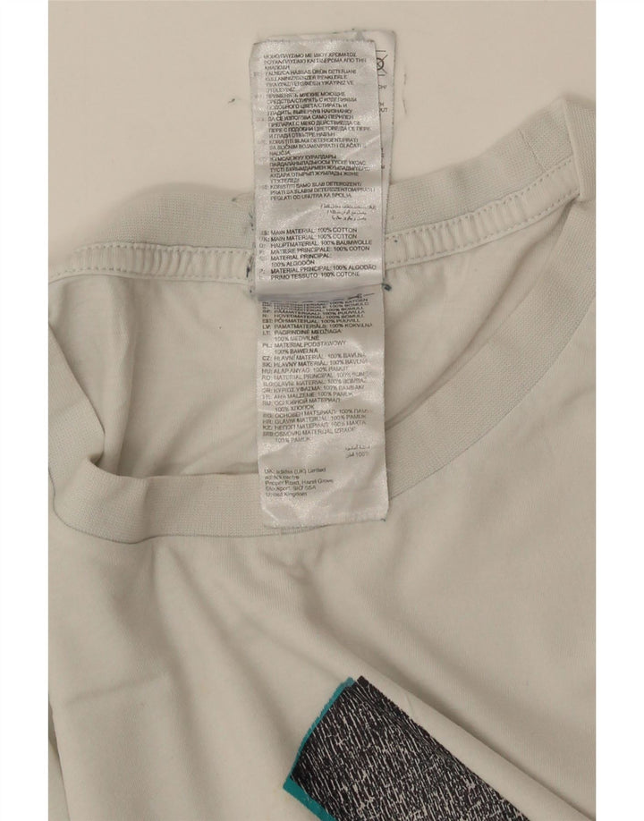 ADIDAS T-shirt graphique pour hommes, grand coton blanc