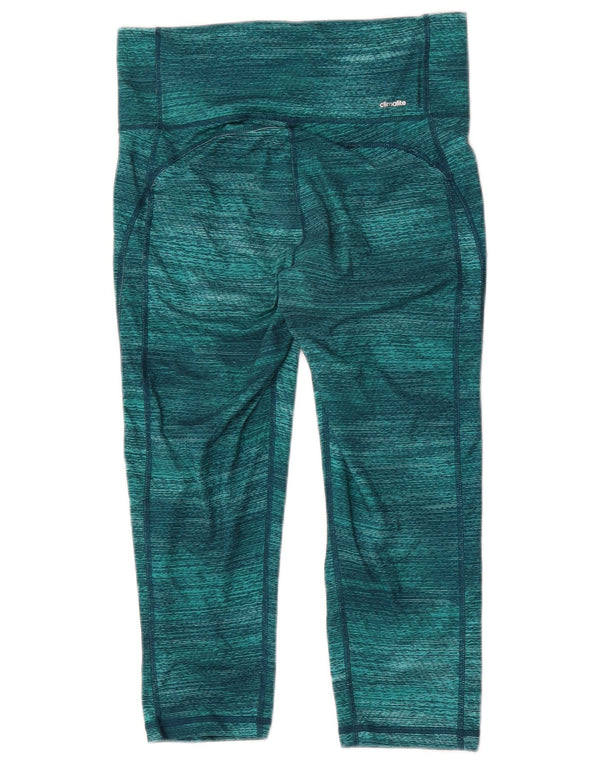 Adidas Climalite Capri Leggings pour femme UK 12/14 Vert moyen moucheté