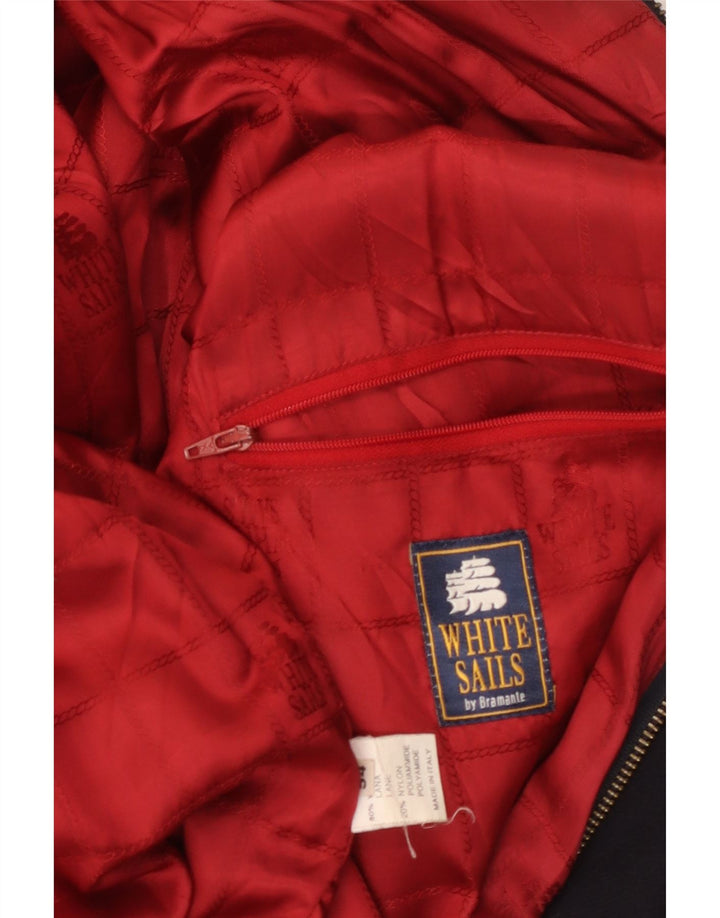 WHITE SAILS Blouson Bomber Homme IT 54 2XL Bleu Marine Laine