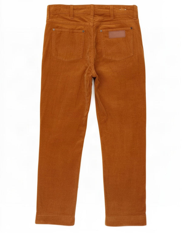 Wrangler Pantalon droit en velours côtelé pour homme W30 L27 Marron Coton