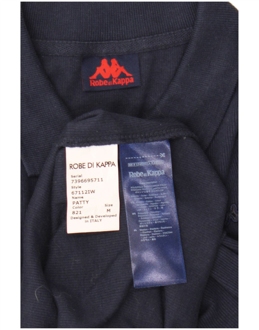 Kappa Haut à manches longues pour femme UK 12 Bleu marine moyen Coton