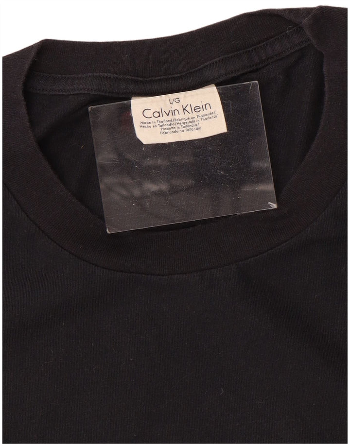 CALVIN KLEIN T-Shirt Homme Haut Large Noir Coton
