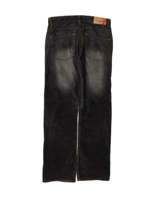 Zara Pantalon décontracté taille basse bootcut pour homme EU 42 Large W32 L34 Noir