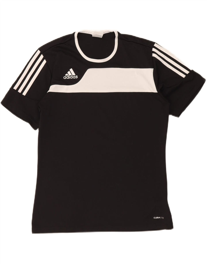 ADIDAS T-shirt Climalite pour hommes, petit, noir, polyester color block