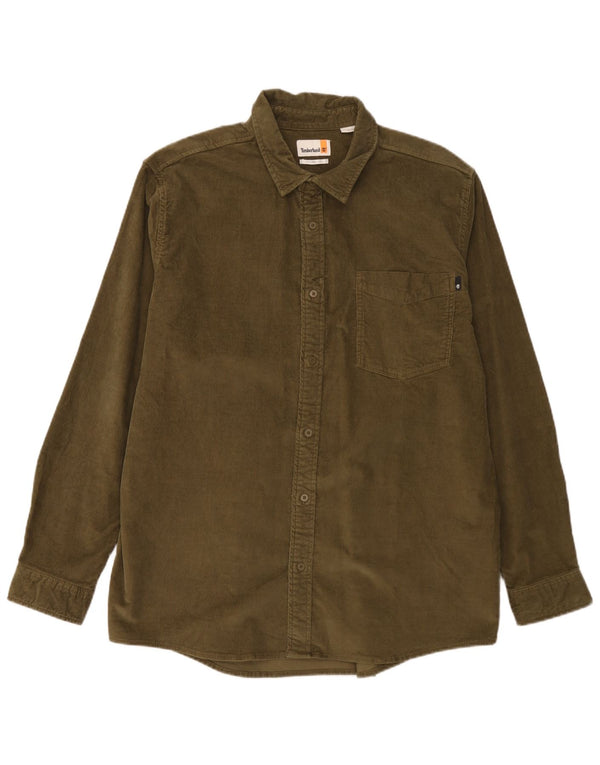 Timberland Chemise Original Fit En Velours Côtelé XL Kaki Coton Homme