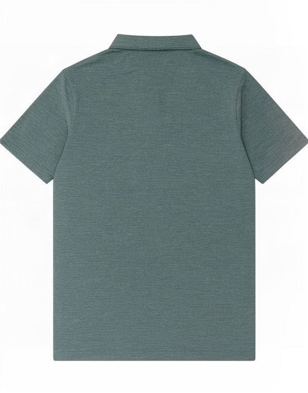 Columbia Polo Homme Vert Moyen Moucheté Polyester