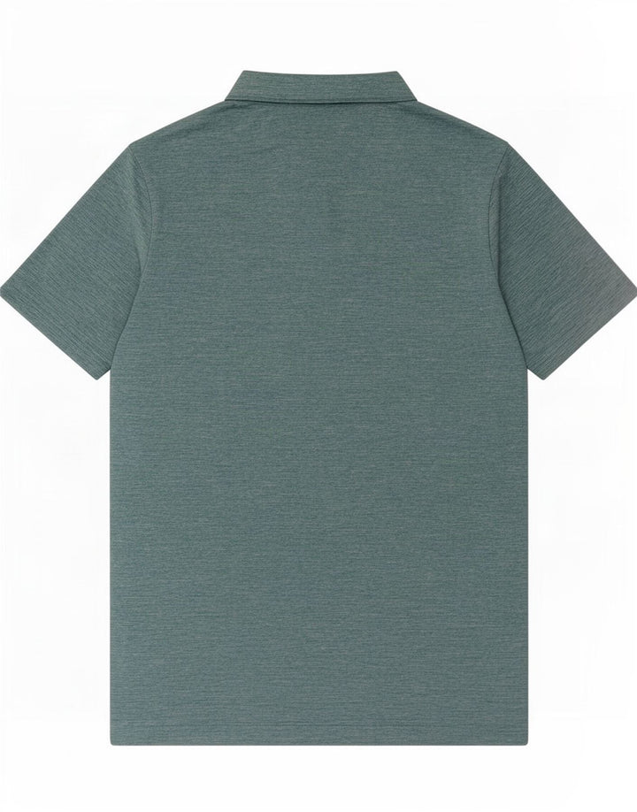 Columbia Polo Homme Vert Moyen Moucheté Polyester