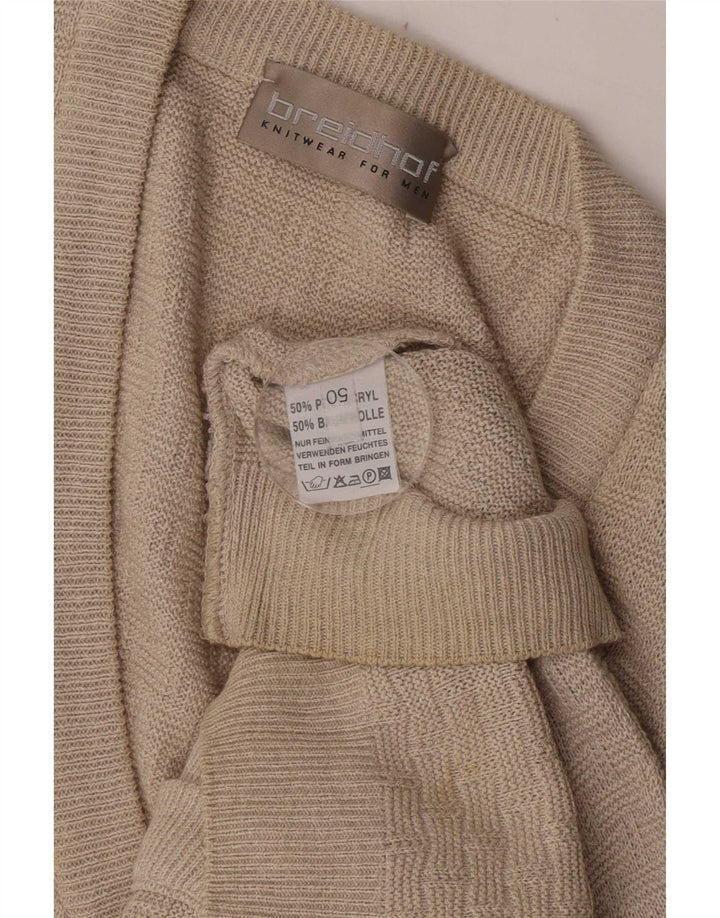 Breidhof Cardigan sans manches pour homme IT 50 Polyacrylique beige moyen