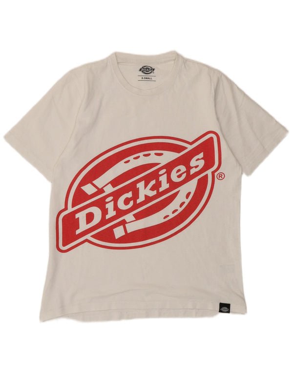 Dickies T-shirt graphique coupe ample pour femme UK 6 XS Blanc Coton