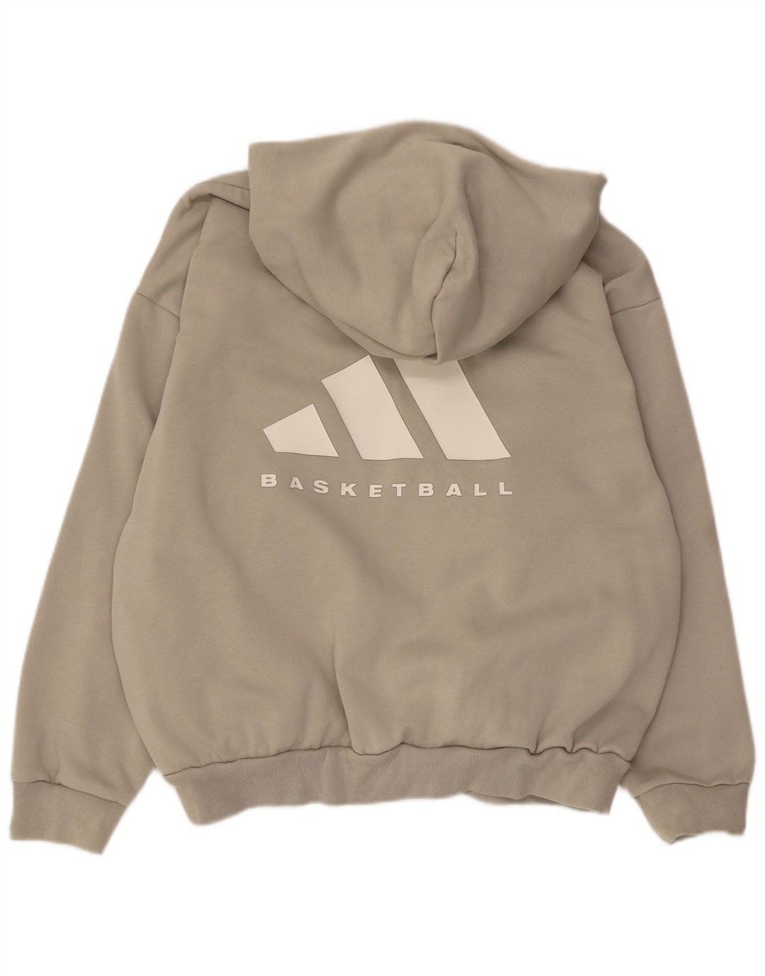 Adidas Pull à capuche surdimensionné graphique pour homme, petit, beige