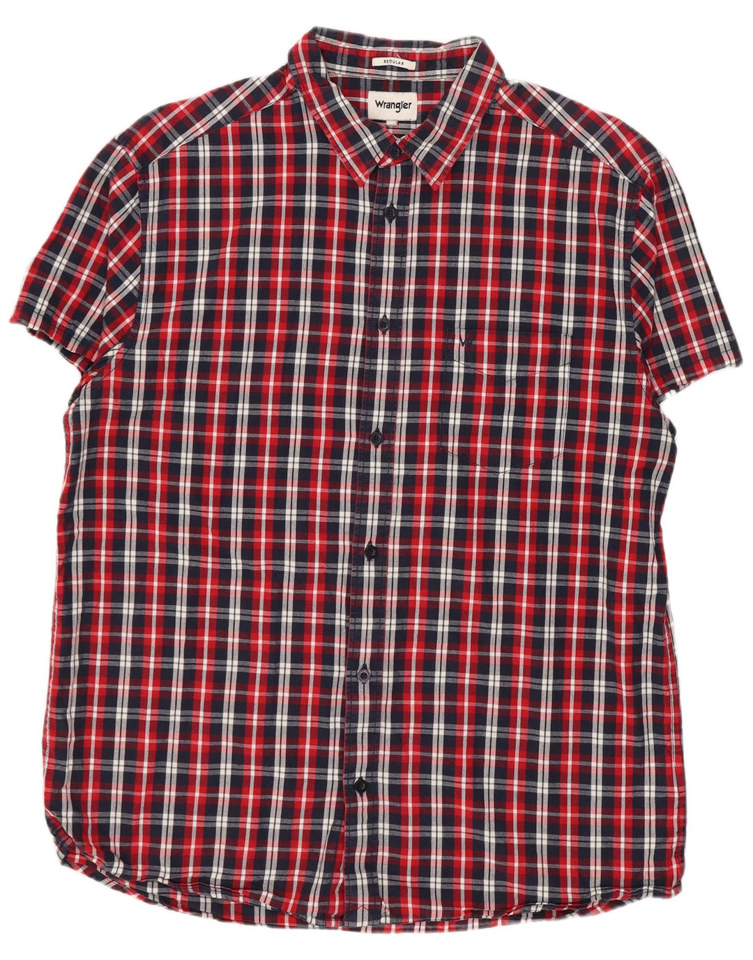 WRANGLER Chemise à manches courtes pour homme, coupe classique, grands carreaux multicolores