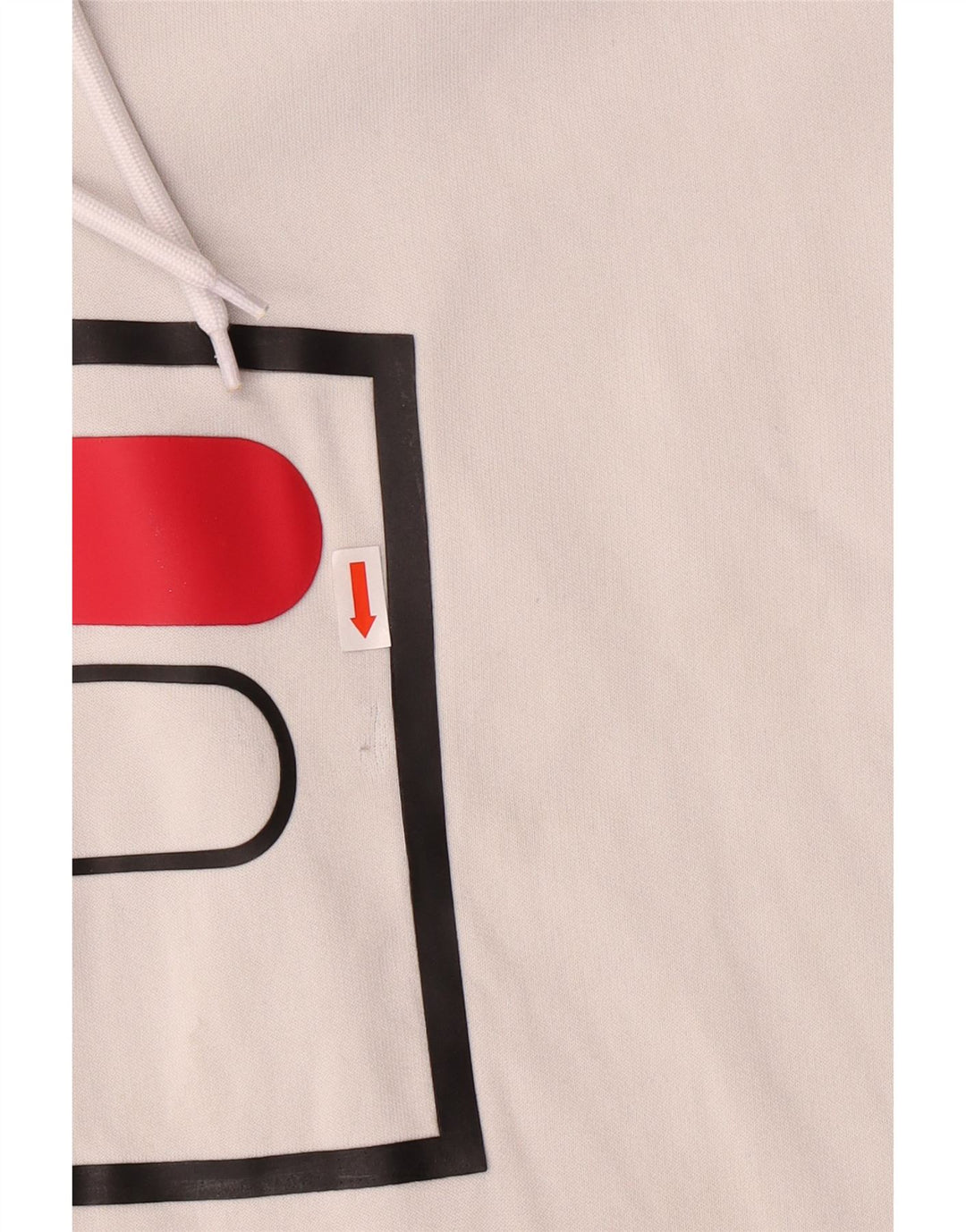 FILA Pull à capuche graphique XL homme blanc coton