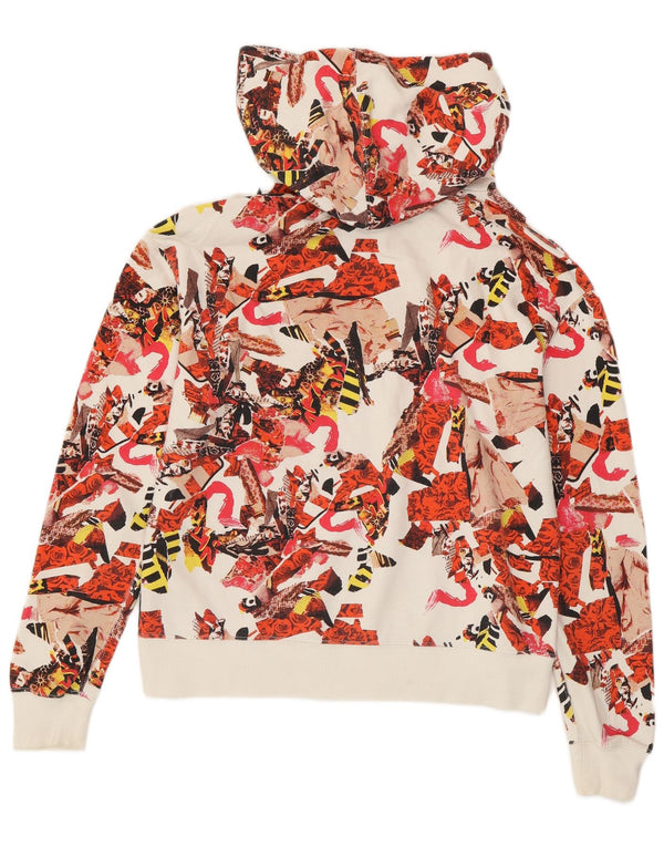 CONVERSE Pull à capuche à motif abstrait pour femme UK 10 Small Multicolore