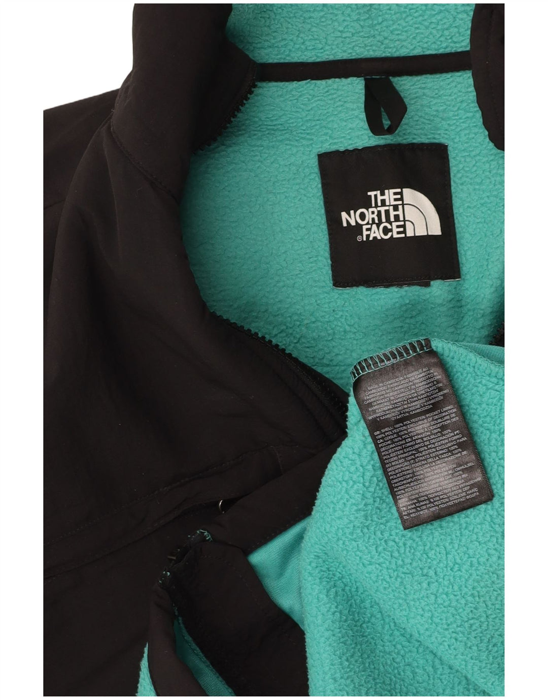 THE NORTH FACE Veste polaire pour homme UK 36 Small Turquoise Colourblock